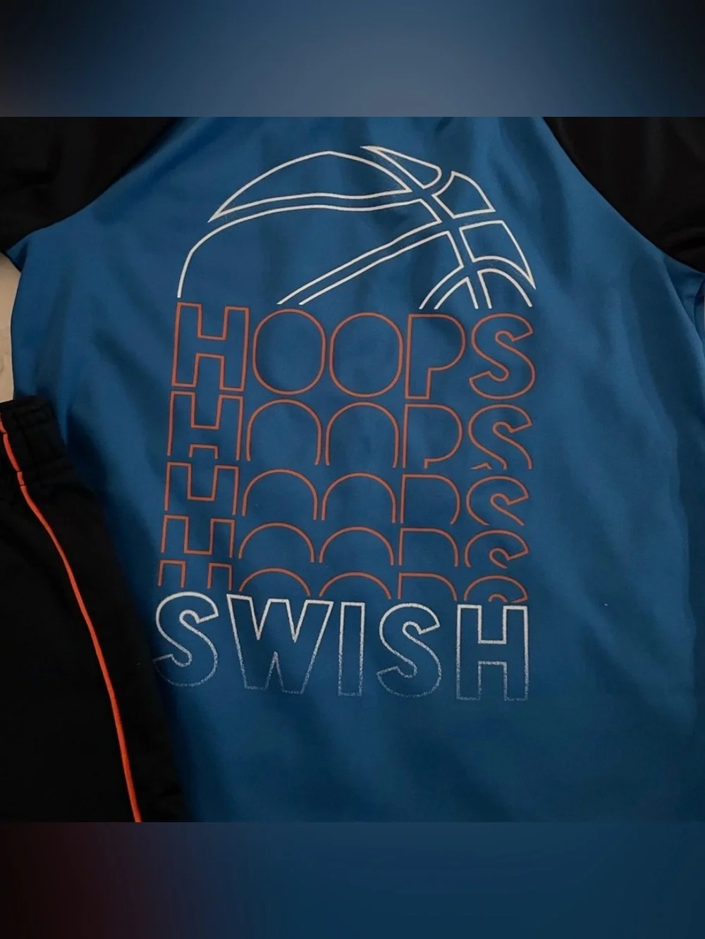 Jumping Beans Blue & Black 'Hoops Swish' Athletic Set